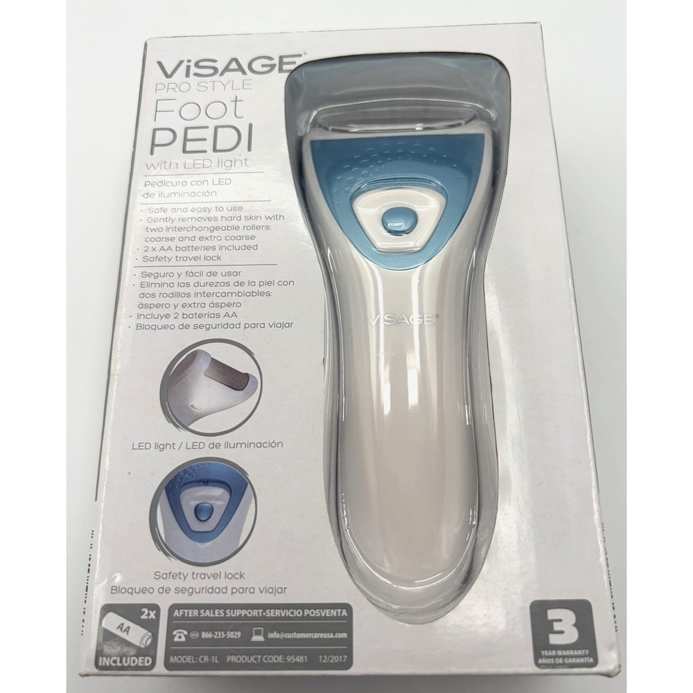 New Visage Electric Foot Pedi Battery Powered